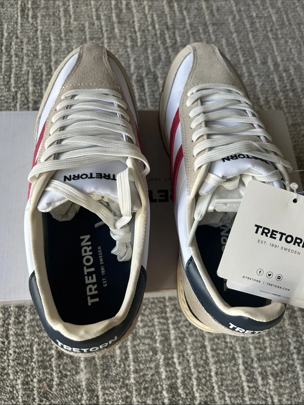 Tretorn Rawlins Sneaker White-Red 8.5